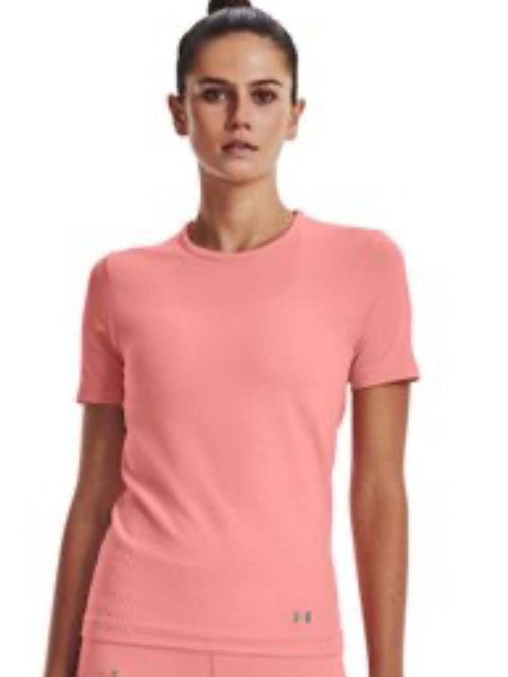 NWT Under Armour RUSH Coral Pink Short Sleeve Performance Tee, NWT, Size Small